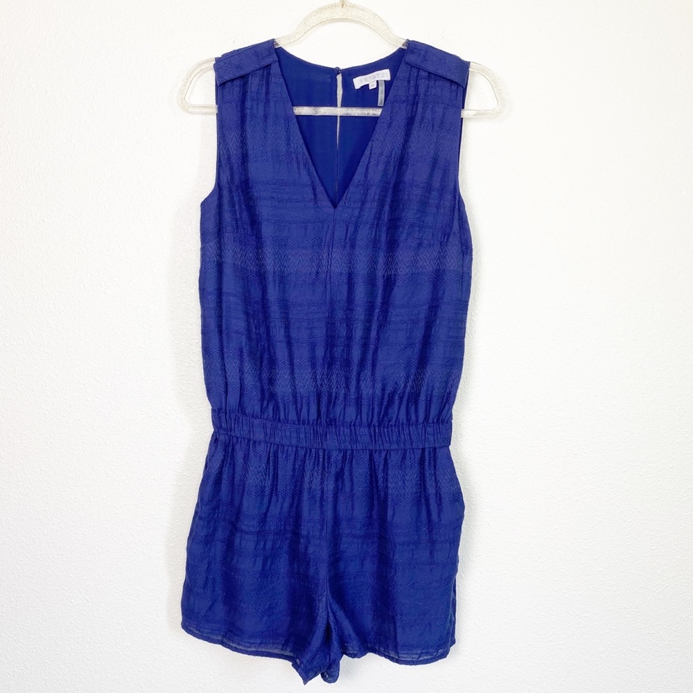 1 State Navy Sleeveless V-Neck Romper
